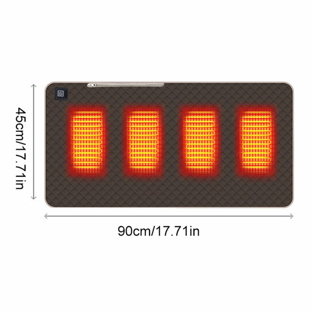 45x90cm Heated Seat Cushion 3 Temperature Settings USB Powered Portable Warming Pad