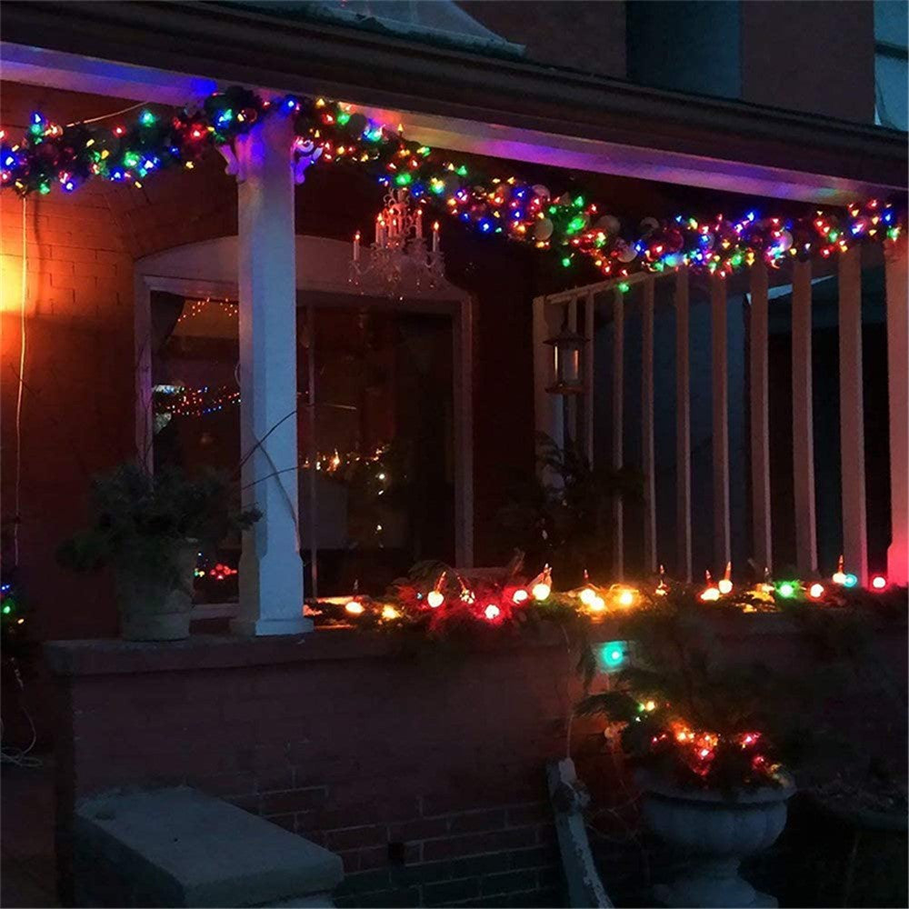 6.5m / 30 Lamps LED String Lights Matte White Ball Wire Lights Solar Power Starry String Lights for Wedding Home Parties