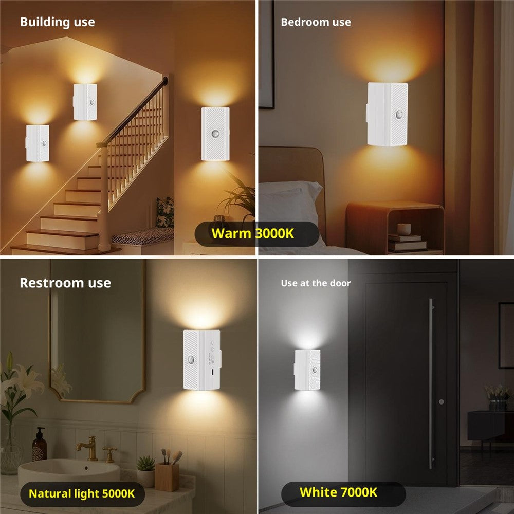 YSJ-010B 1Pc Smart Motion Sensor Wall Light Magnetic Rechargeable LED Night Light for Hallway Bedroom