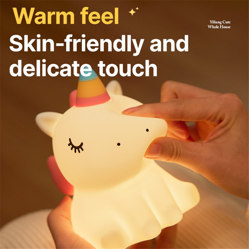 A007 Cute Cartoon Horse Silicone LED Night Lamp Home Bedside Tap Light (CE, ROHS, FCC, CPC Certified)