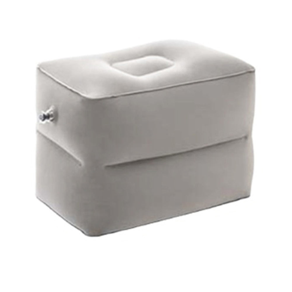 Double Layer PVC Flocked Inflatable Footrest Cushion Portable Foot Rest Air Pillow for Travel Office