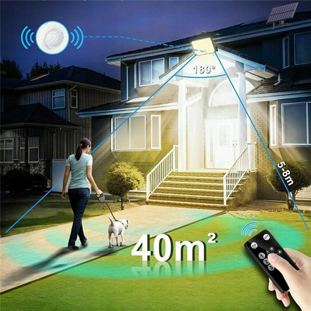 172 LED 300W Solar Powered Motion Sensor Light Outdoor Waterproof Smart Charging Wall Lamp