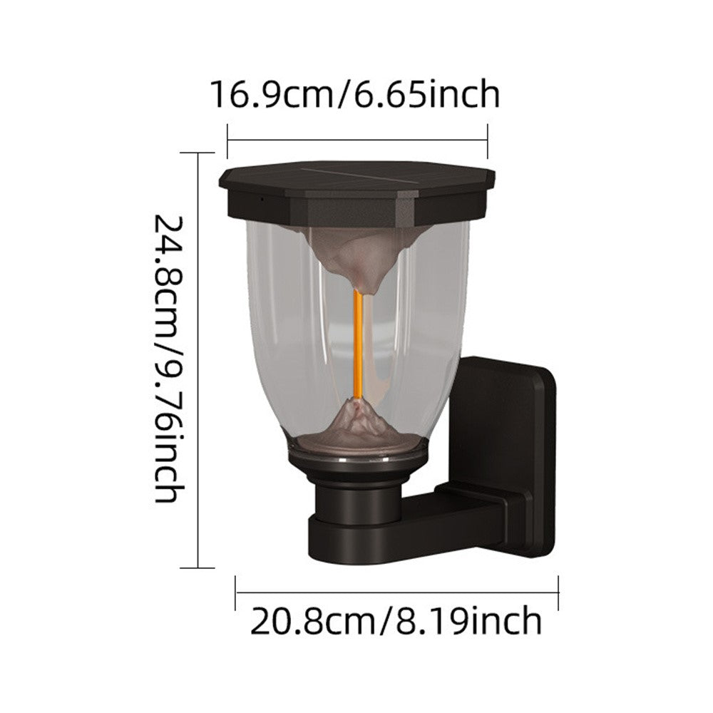 Wall Mounted Flaming Mountain Effect Solar Light Waterproof COB Landscape Lamp for Garden / Patio / Pathway