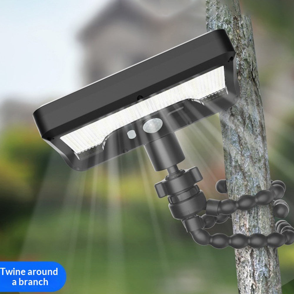 P21 Solar Motion Sensor Light IP65 Waterproof 92 LEDs Outdoor Garden Clamp Lamp with Octopus Mount