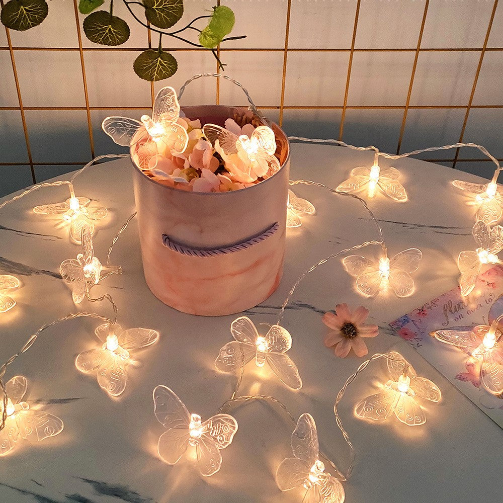 2m 10-LED Butterfly String Light Romantic Festival Wedding Decorative Lamp, Constant Light