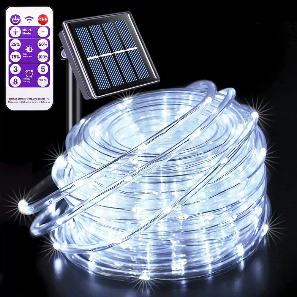 22m 200 LED 8 Modes Solar String Light PVC Copper Wire Holiday Decorative Lamp with Remote Control
