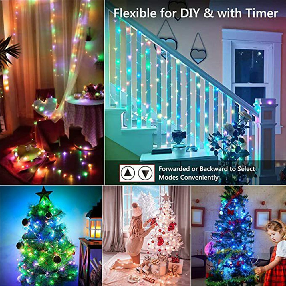 LXDC042 Smart LED String Lights 20M 200 LEDs Christmas Party Decoration Lights App Controlled