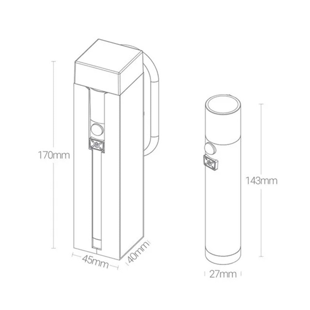 XIAOMIYOUPIN NEXTOOL NE0137 Portable Flashlight Human Body Sensing Night Light Power Bank