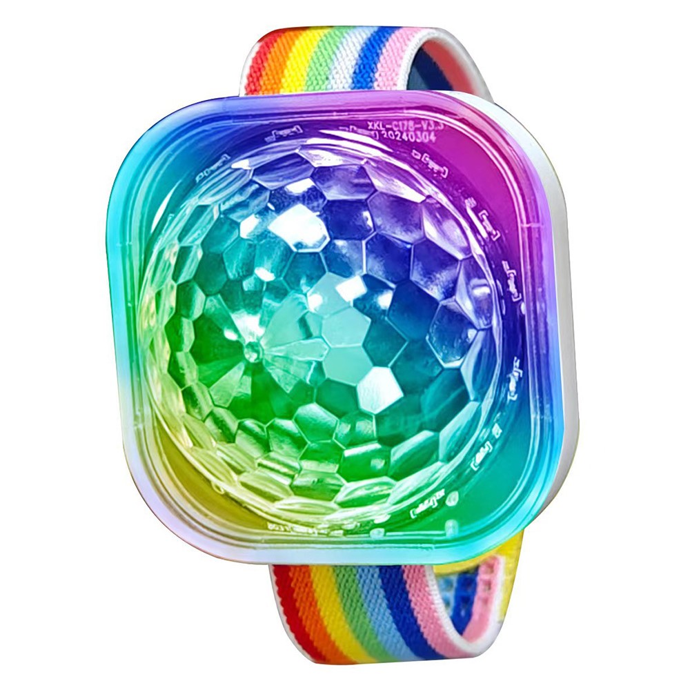 Portable Disco Ball Wristband Light Voice Activated Party Lamp USB Rechargeable Flashing Light