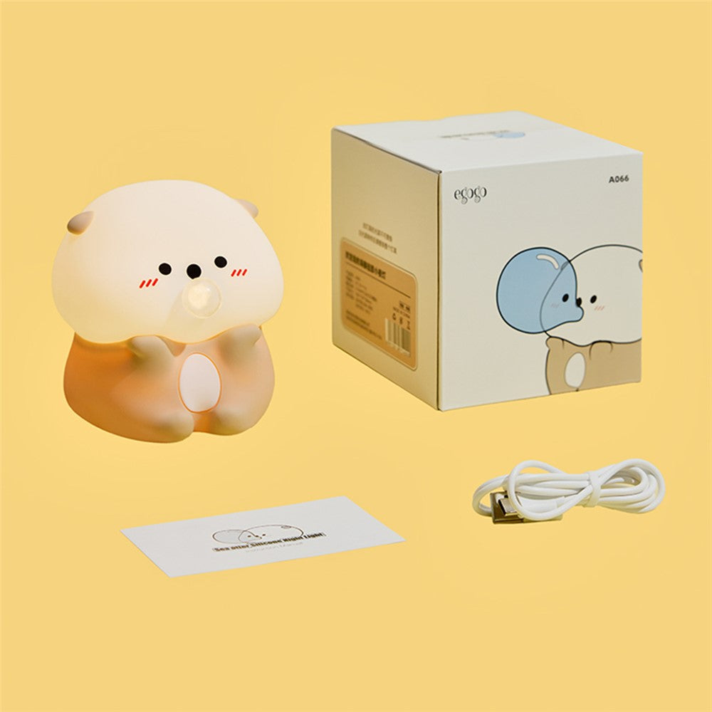 A066 Otter Bubble Blowing Night Light Baby Squishy Adorable Silicone Lamp