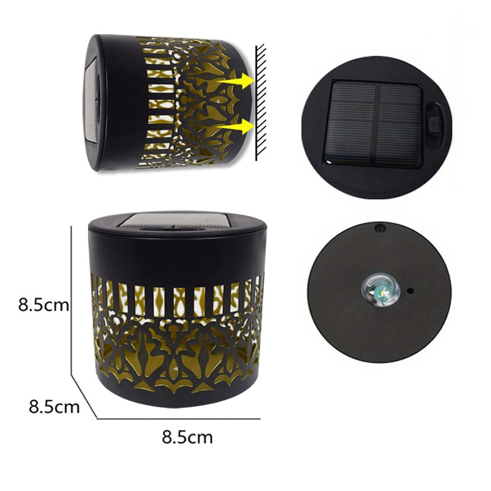 Solar Outdoor Wall Light Waterproof Mandala Pattern Motion Sensor Garden Lamp