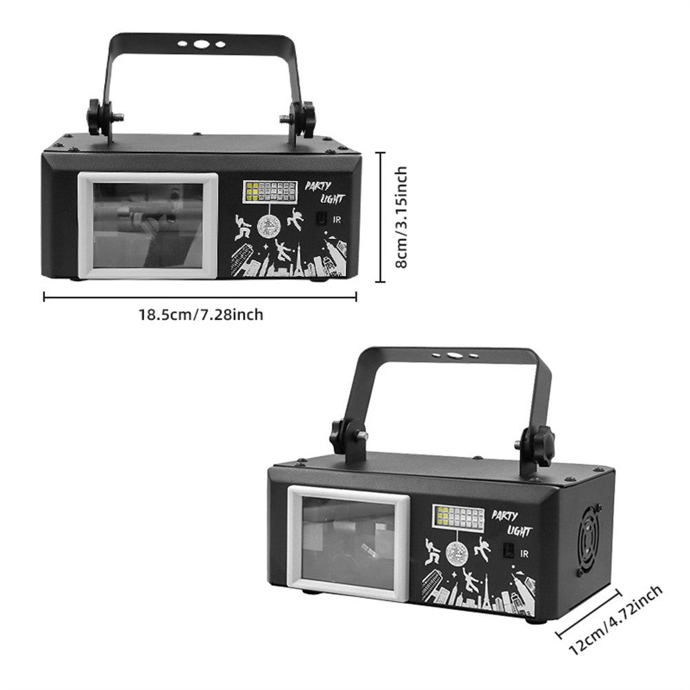 5 In 1 RGB Laser Projection Light 1000+ Patterns Atmosphere Lamp with Remote Control for DJ KTV Bar