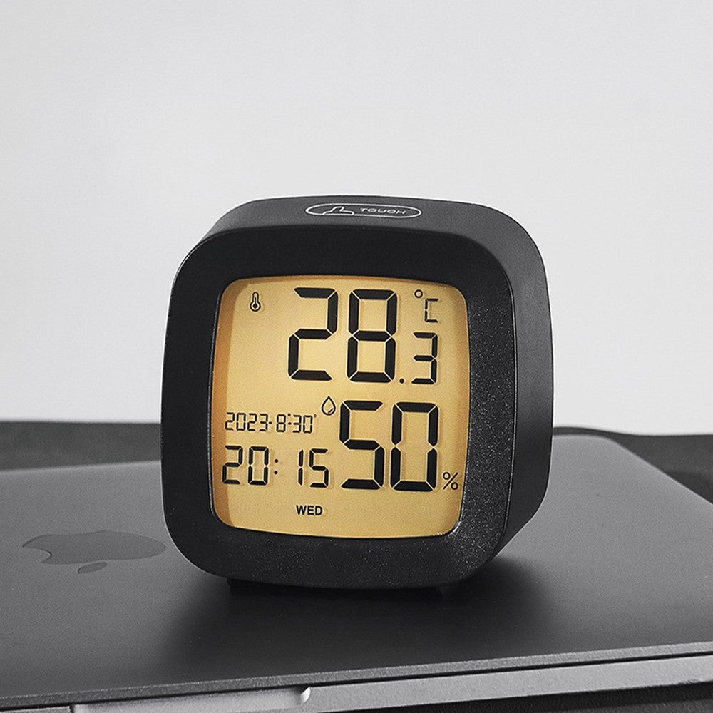 Digital Alarm Clock with Backlight Battery Operated Temperature Humidity Monitor Alarm Clock
