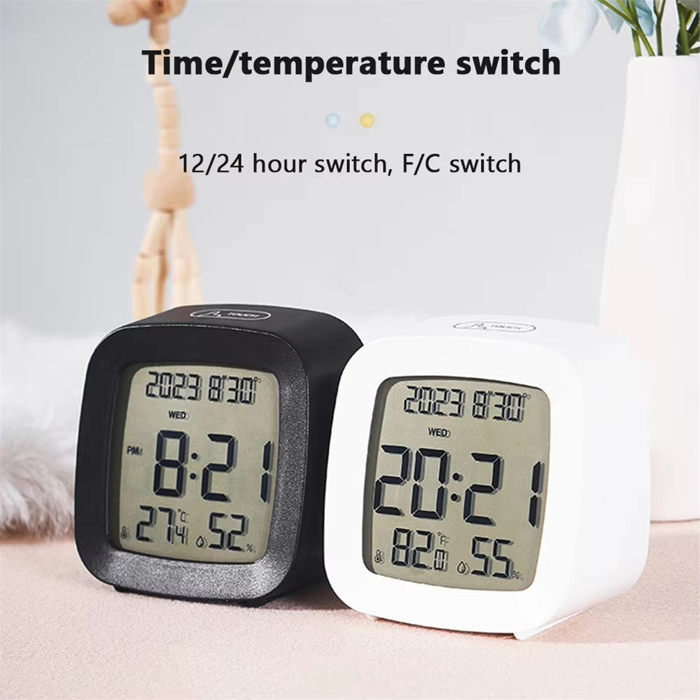 Digital Alarm Clock with Backlight Battery Operated Temperature Humidity Monitor Alarm Clock