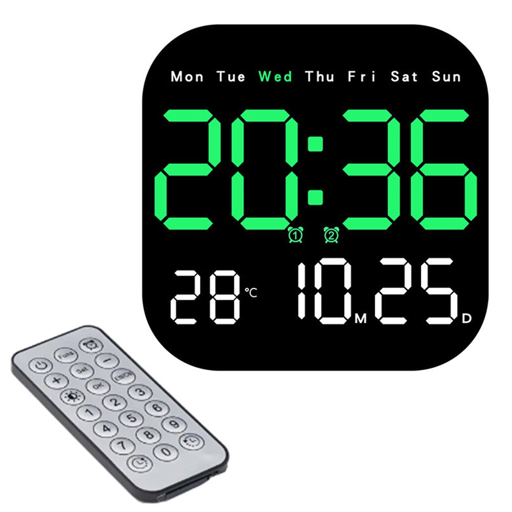 10.55 inch Digital Large Display Clock Electronic Clock with Date / Month / Temperature LED Display for Desk / Wall