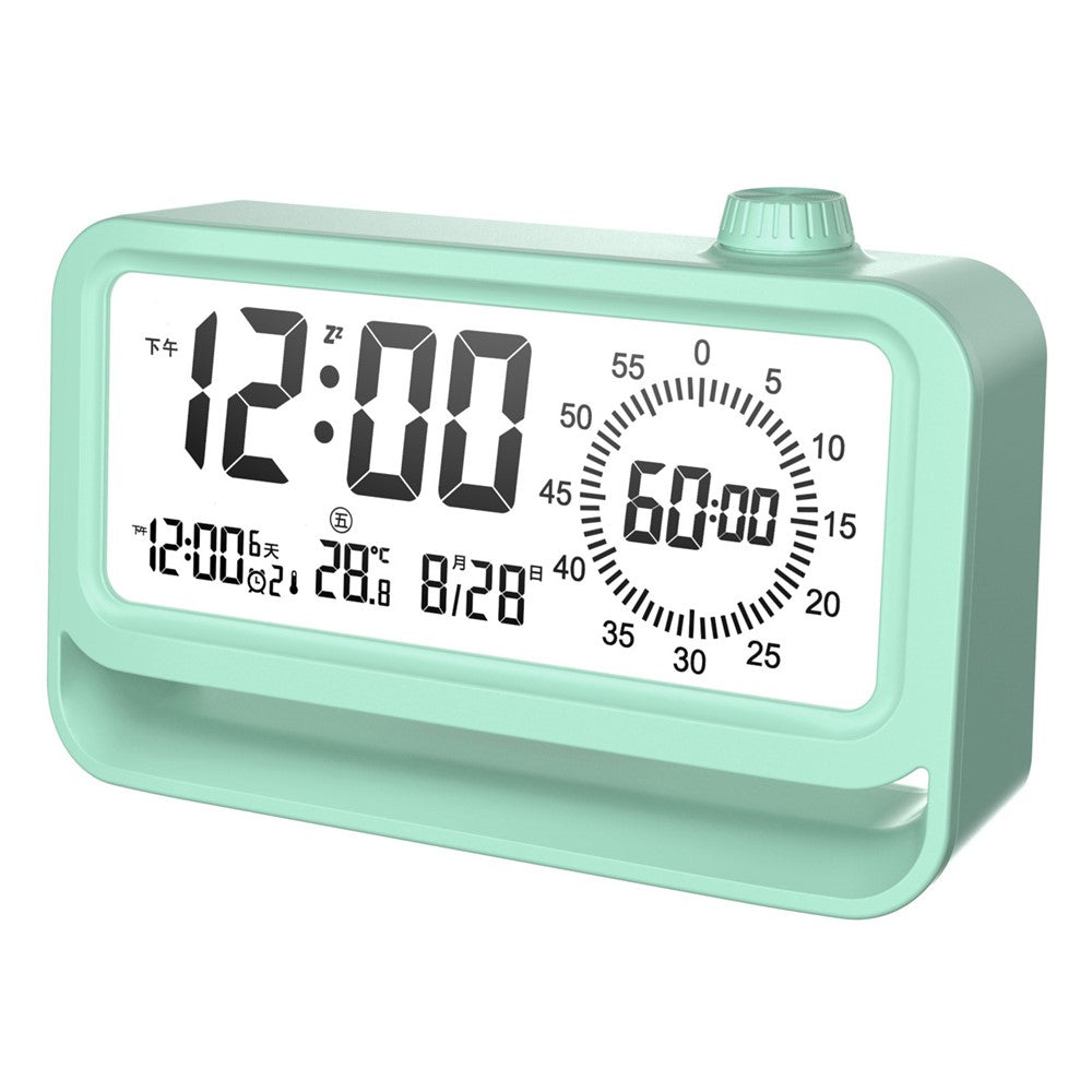 Digital Alarm Clock with Visual Timer 3 Level Brightness USB Rechargeable Countdown LCD Time Reminder