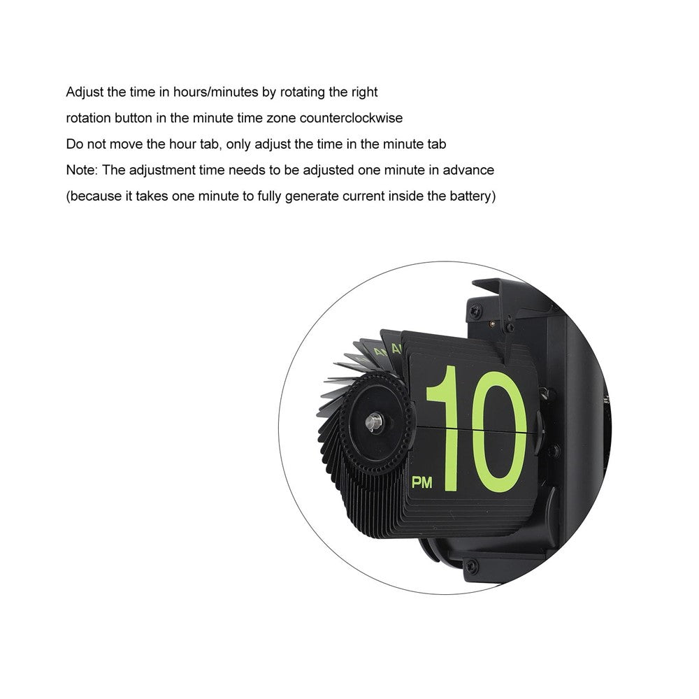 Automatic Flip Page Clock Home Retro Balance Page Turning Table Clock (without Battery)