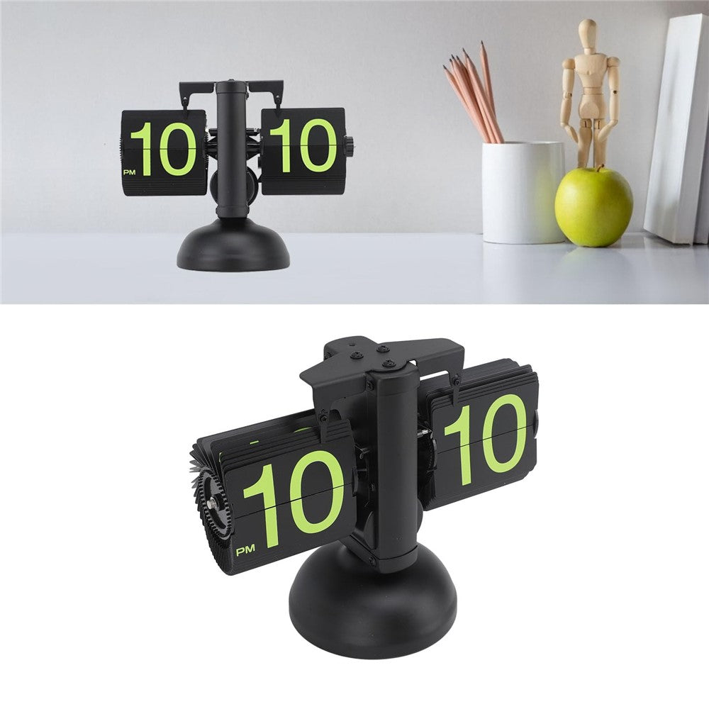 Automatic Flip Page Clock Home Retro Balance Page Turning Table Clock (without Battery)