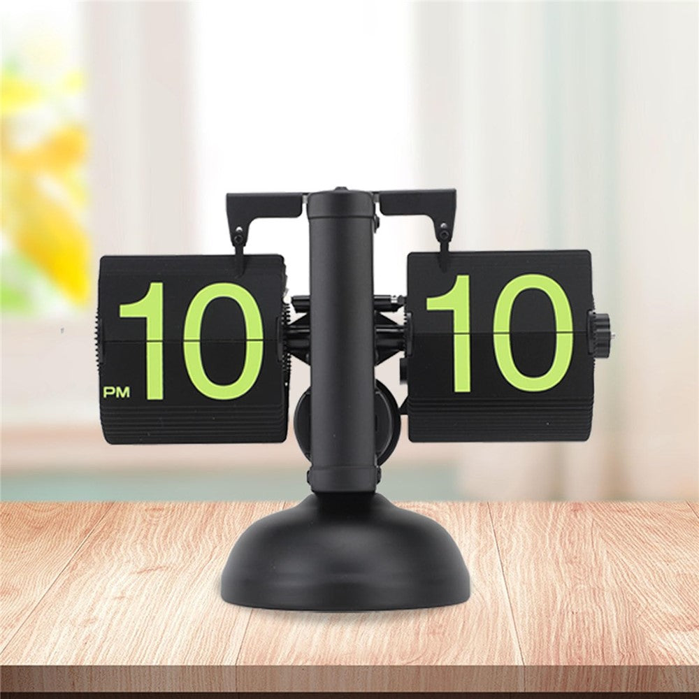 Automatic Flip Page Clock Home Retro Balance Page Turning Table Clock (without Battery)