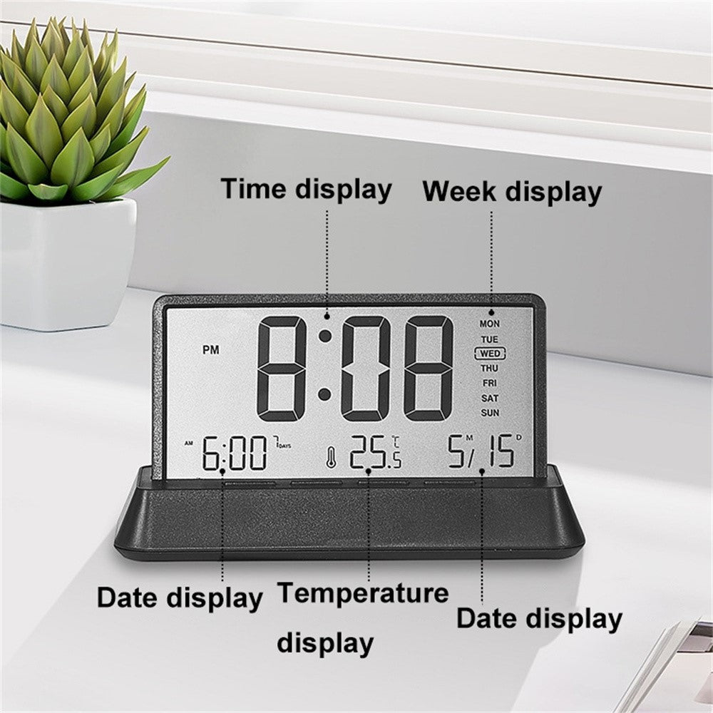 2301 LED Display Multifunction Digital Alarm Clock with Temperature Calendar Snooze Function