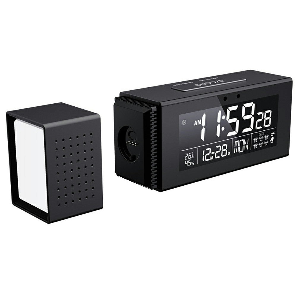TS-P30 Creative Radio Alarm Clock with Color Alert Digital Display Sound Light IR Motion Sensor 7 Color Night Light