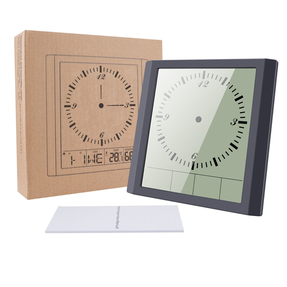 TS-8675 Multifunctional Digital Wall Clock Large Screen Display Temperature Humidity Meter Alarm Clock