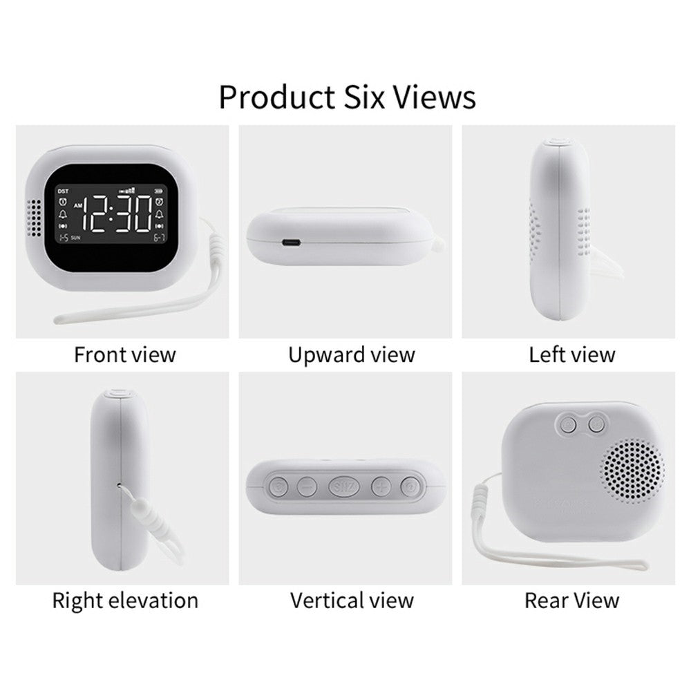 TS-BC700F Multifunction Vibrating Alarm Clock Portable FM Radio for Deaf Elderly Heavy Sleepers