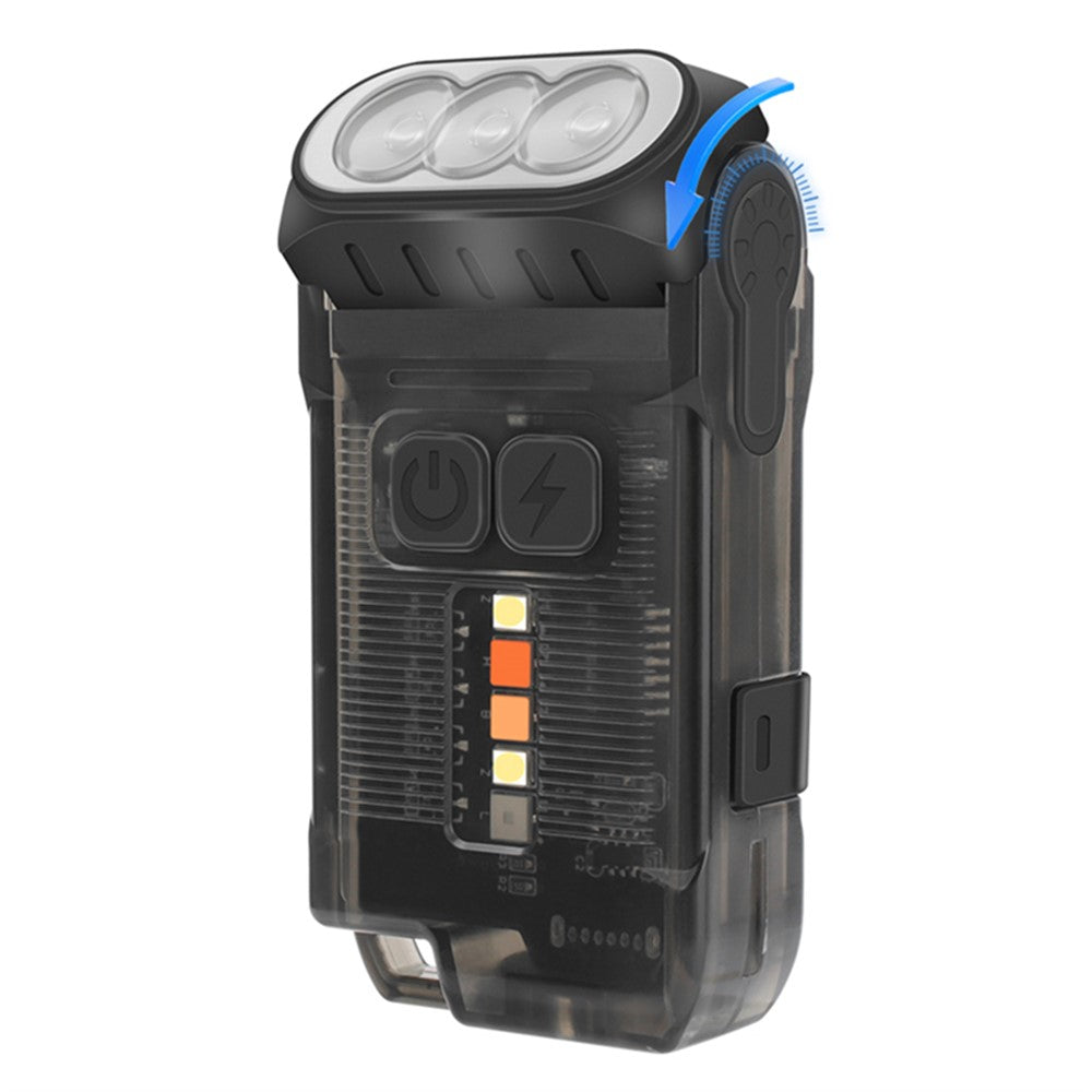 V15 Mini Portable Flashlight 1200LM Adjustable Head with Clip Work Light