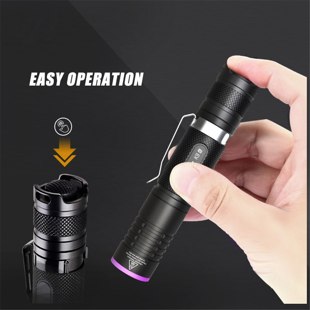 TANK007 K9A5 365nm UV Flashlight Fluorescence Detection IPX8 Waterproof Rechargeable LED Torch