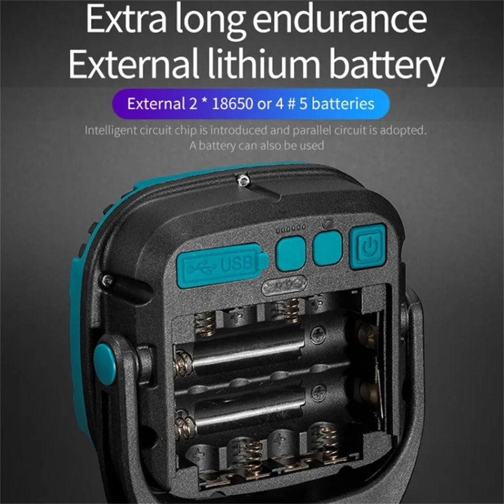 W895-1 COB Portable Floodlight Rechargeable Work Light Multi-Functional Flashlight (Without Battery)