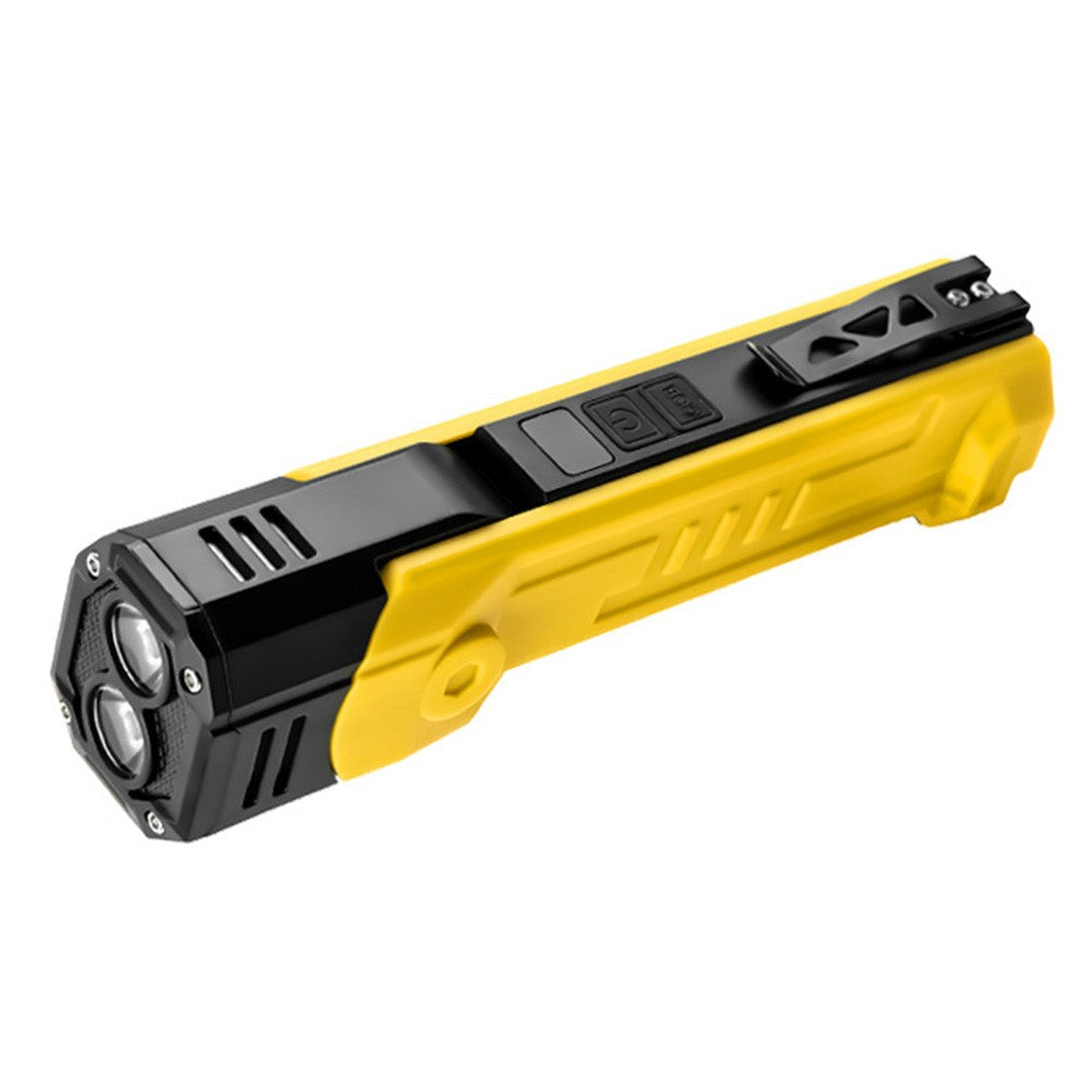 XTE + COB Dual Light Source Flashlight 180 Degree Rotatable Magnetic Work Light with Clip