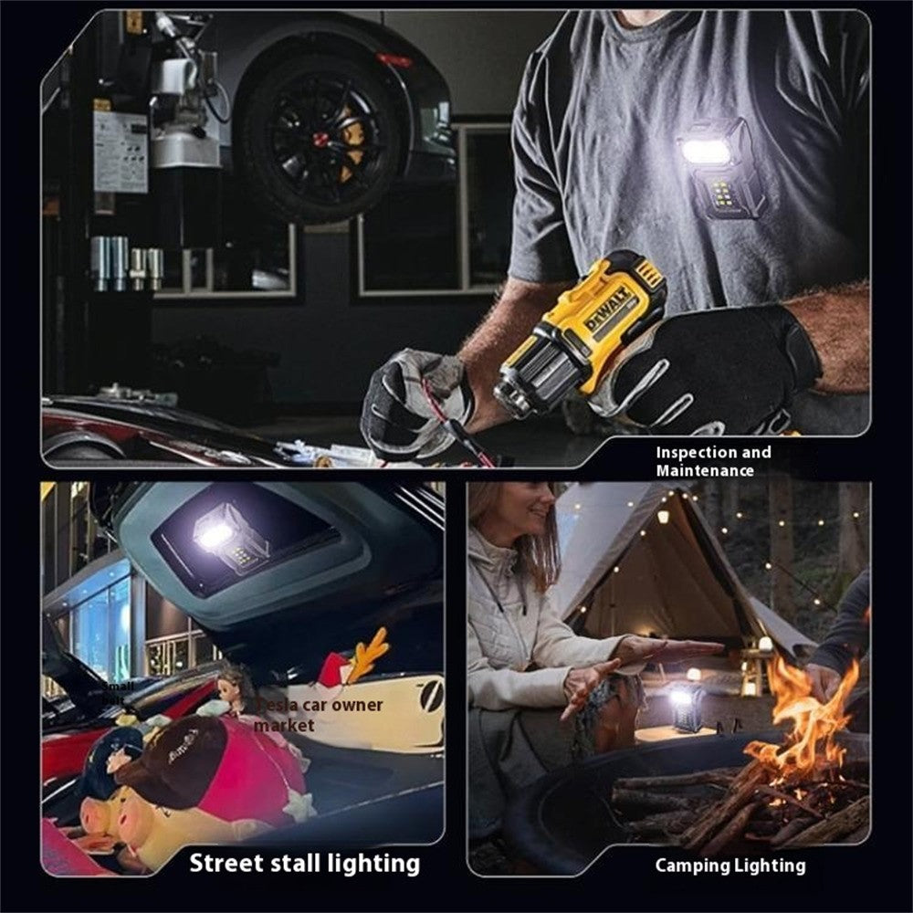 DC08 Super Bright Floodlight Side Light Rotatable Head Rechargeable Mini Flashlight with Stainless Steel Clip