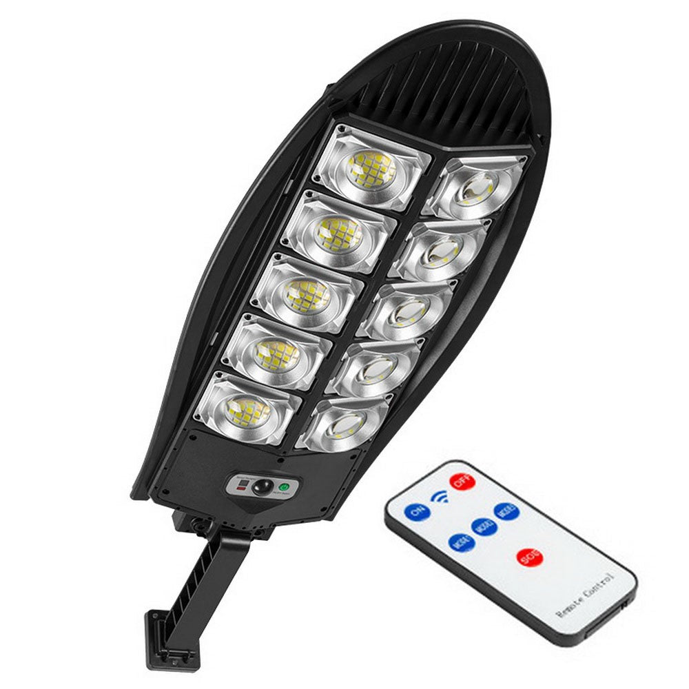 Outdoor Solar Power LED Light 3 Lighting Modes Motion Sensor Garden Yard Wall Mounted Lamp with Remote Control