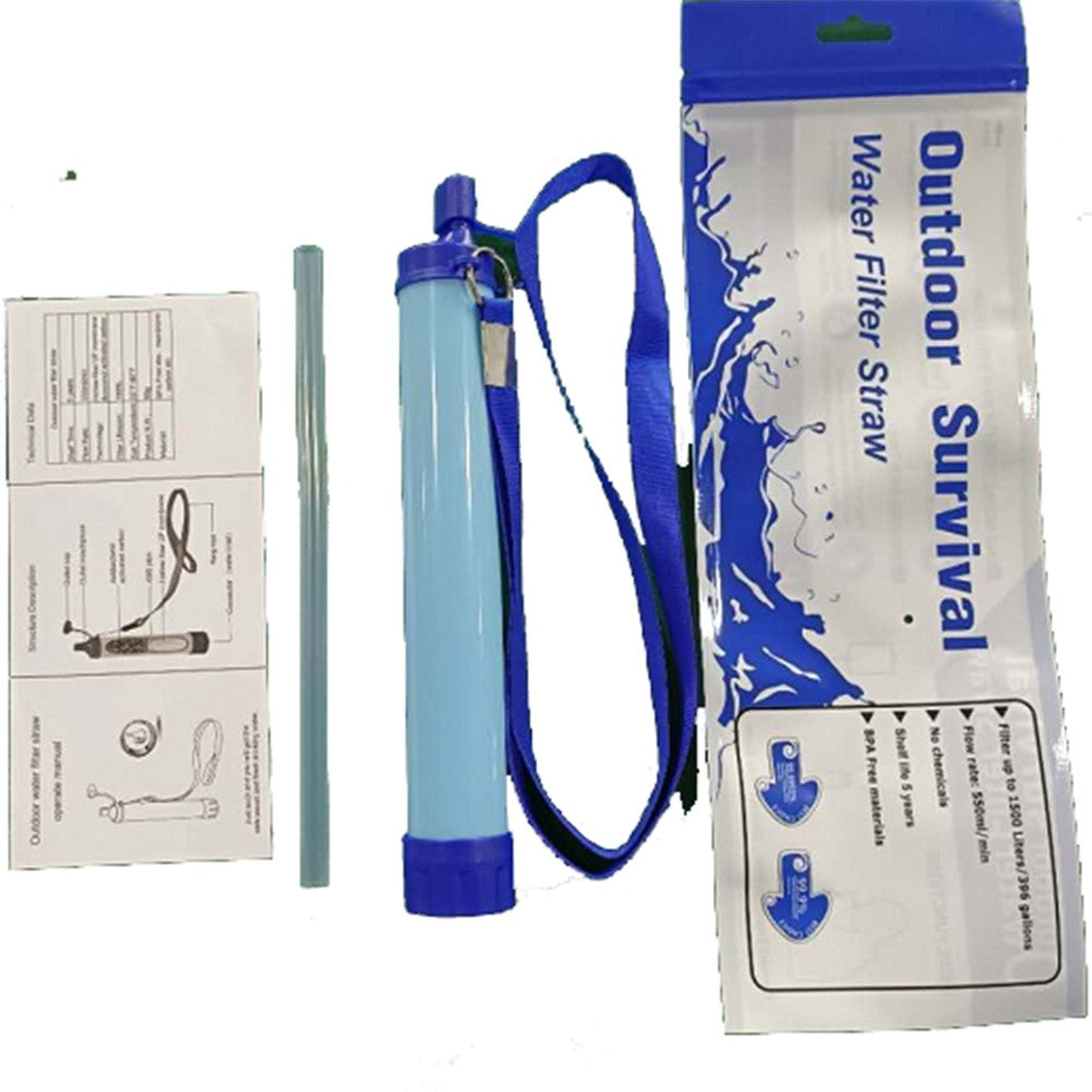 K8612 BPA Free Outdoor Survival Mini Water Purifier Camping Hiking Portable Water Straw Filter (FDA Certificated)