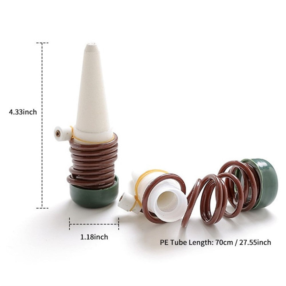 10Pcs PP+Ceramic Self-Watering Dripper Flower Pot Drip Irrigation Bonsai Automatic Watering Tool