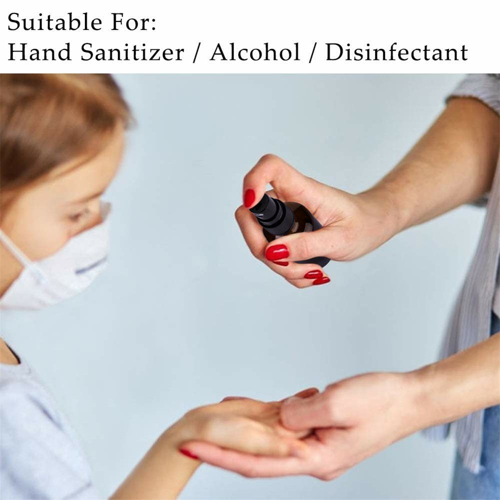 3Pcs 50ml Amber Glass Spray Bottle UV Protection Travel Fine Mist Sprayer for Oils Perfumes