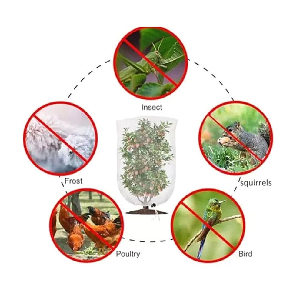 Fruit Tree Netting with Drawstring 120 x 180cm Garden Insect Barrier Plant Cover Tent-Bug Mesh Guard