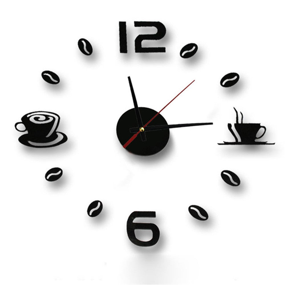 DIY Coffee Cup Creative Acrylic Wall Clock