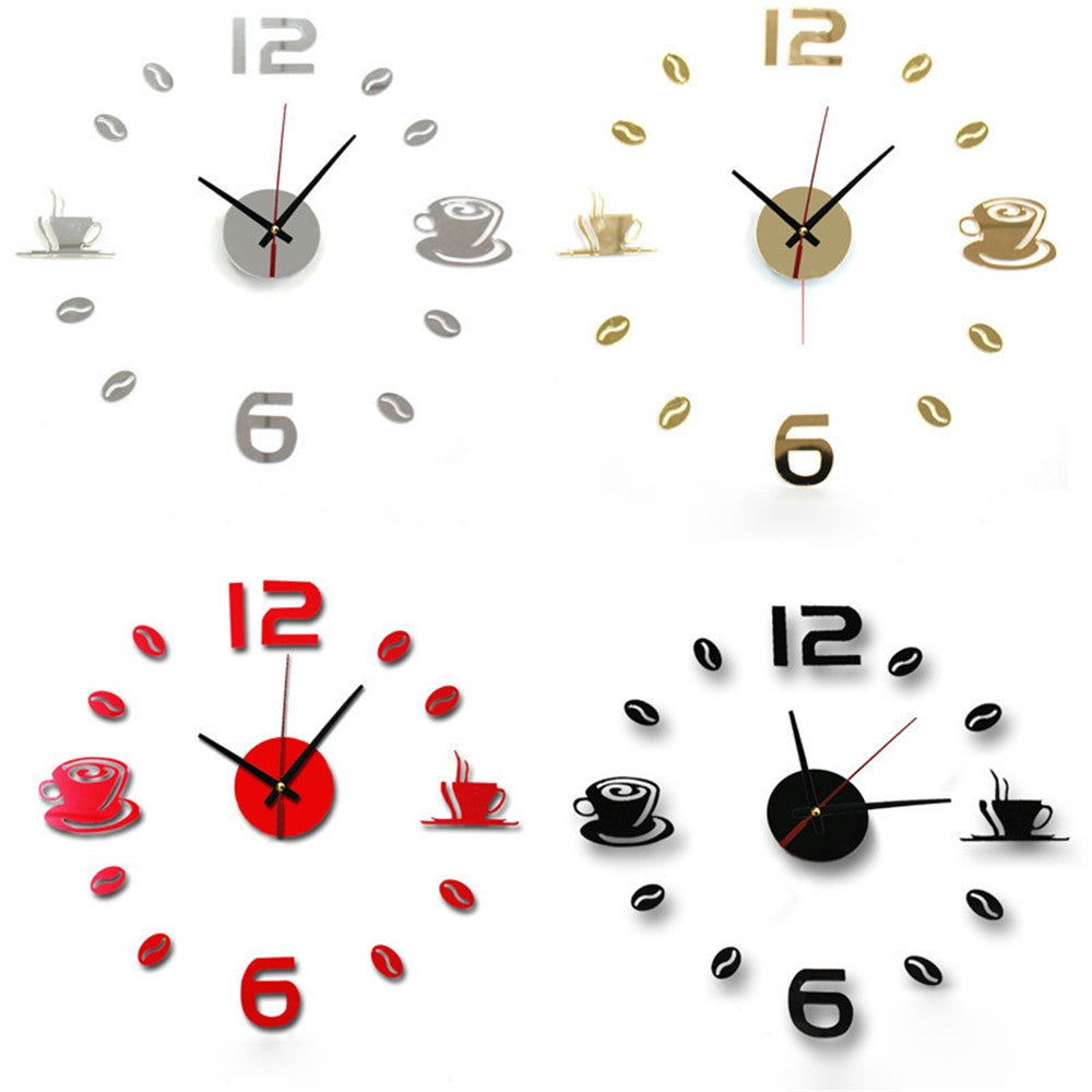 DIY Coffee Cup Creative Acrylic Wall Clock