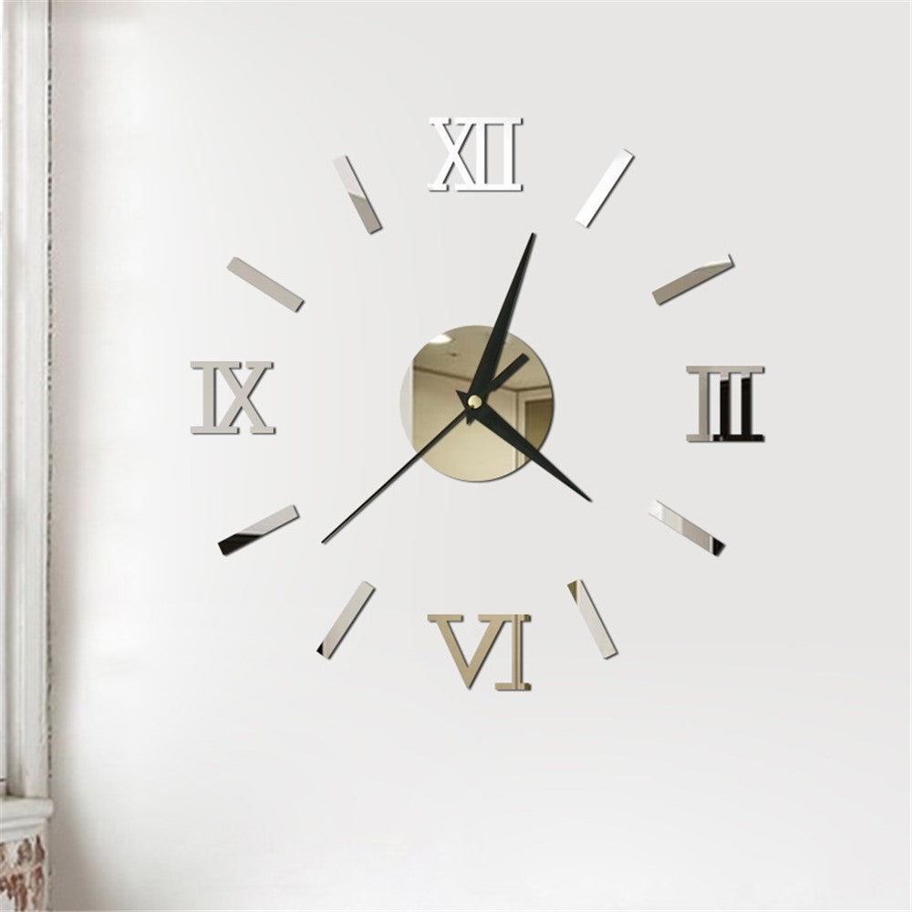 Mirror Wall Stickers DIY Home Decoration Wall Clocks Sticker