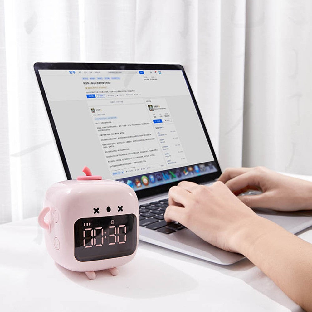 C3 Kid's Alarm Clock Digital Cute Bedside Clock Countdown Function Children's Sleep Trainer Snooze Traning Tool for Boys and Girls