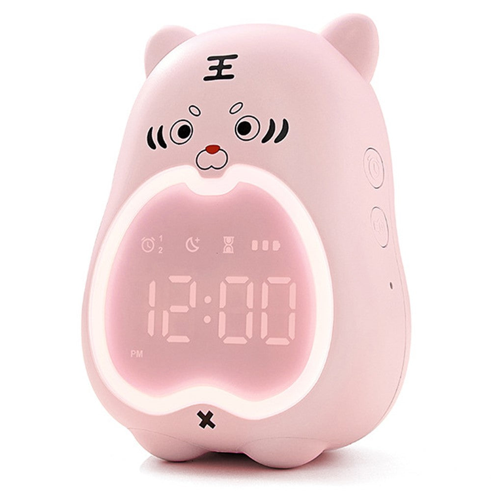 XR-MM-C2110 Cute Tiger Shaped Alarm Clock Creative Electronic Clock Multifunction Study Training Time Setting Touch Controlled Clock