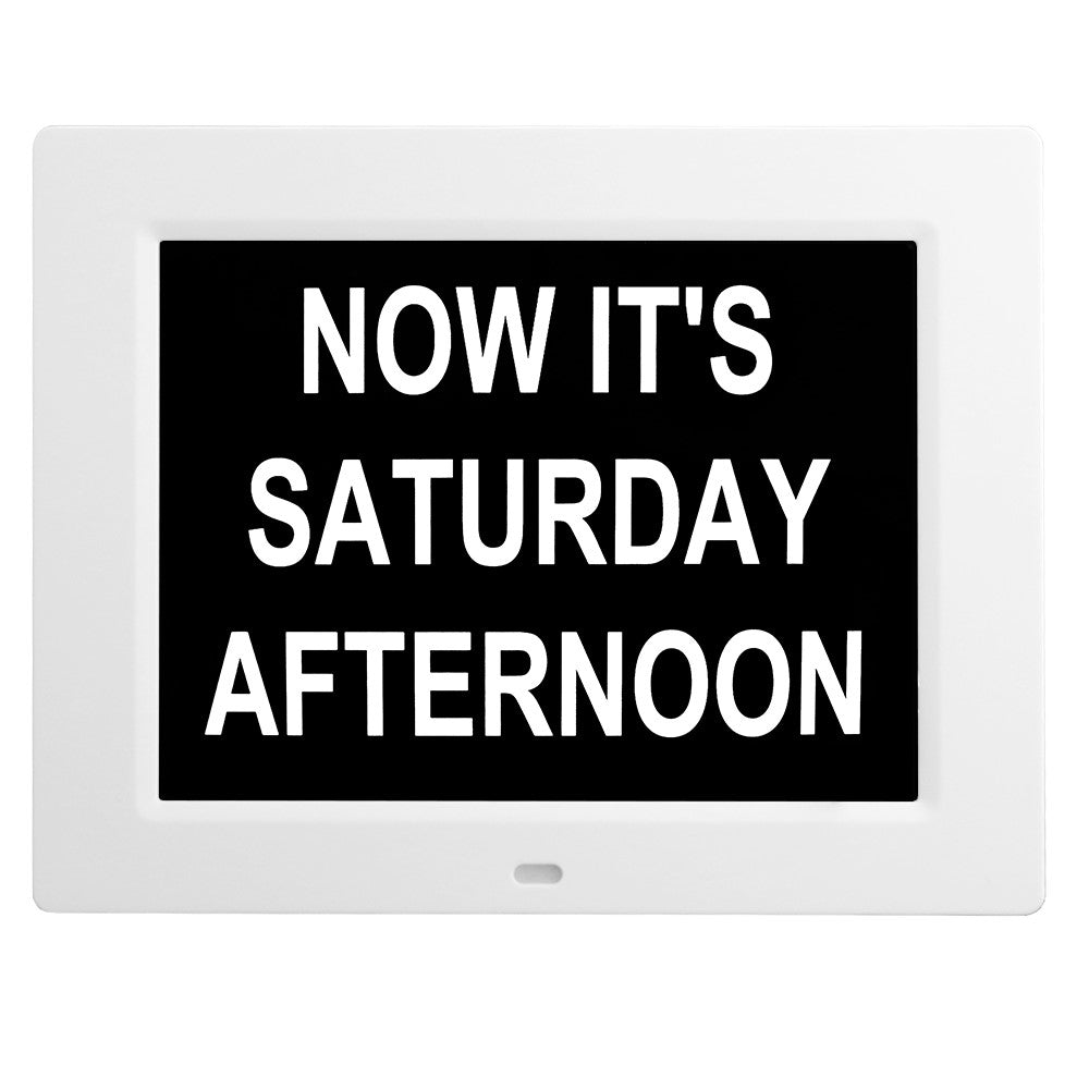 DDC-8009 8 inch Digital Display Alarm Clock 8 Groups Alarm Desktop Clock Machine Auto Adjust Brightness Elderly Alarm Clock