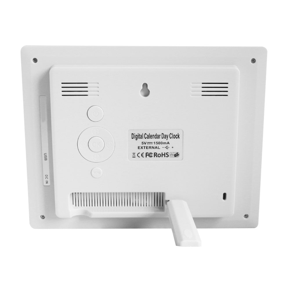 DDC-8009 8 inch Digital Display Alarm Clock 8 Groups Alarm Desktop Clock Machine Auto Adjust Brightness Elderly Alarm Clock