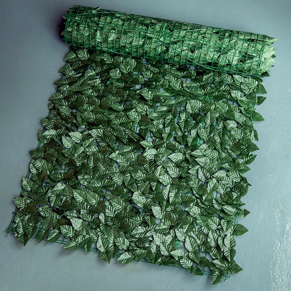 0.5 x 1m Dark-Colored Pothos Leaves Artificial Hedge Privacy Screen Garden Yard Faux Leaf Fence Barrier