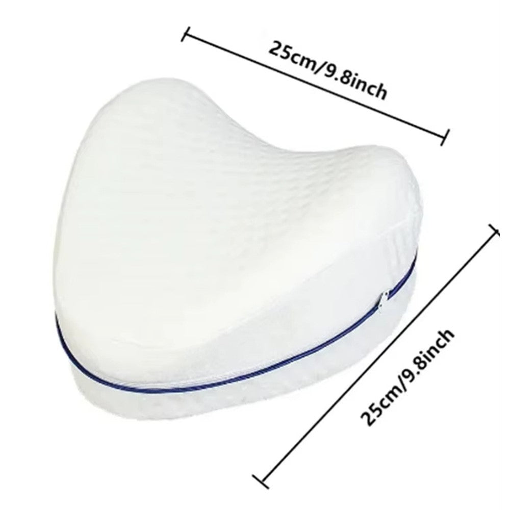 Memory Foam Leg Pillow Heart Shaped Knee Cushion Orthopedic Support for Side Sleepers