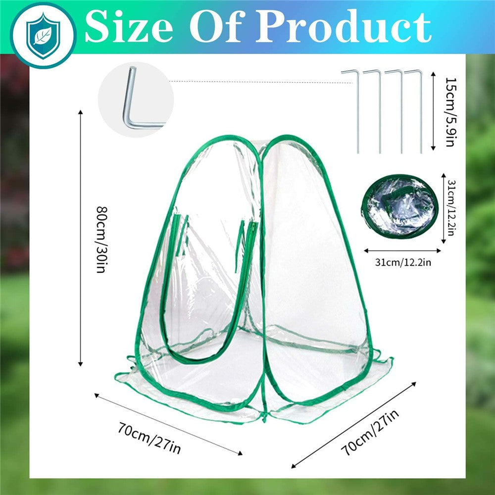 Foldable Portable Mini Greenhouse for Succulents and Flowers Home Garden Balcony Patio Warm Cover with Roll-Up Window