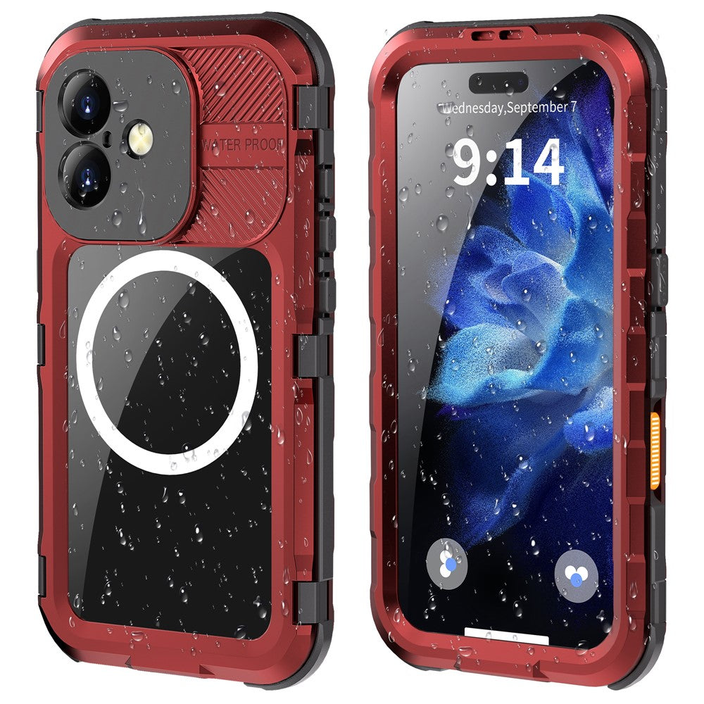 SHELLBOX M Series For iPhone 16 IP68 Waterproof Case Metal Diving Phone Cover Compatible with MagSafe