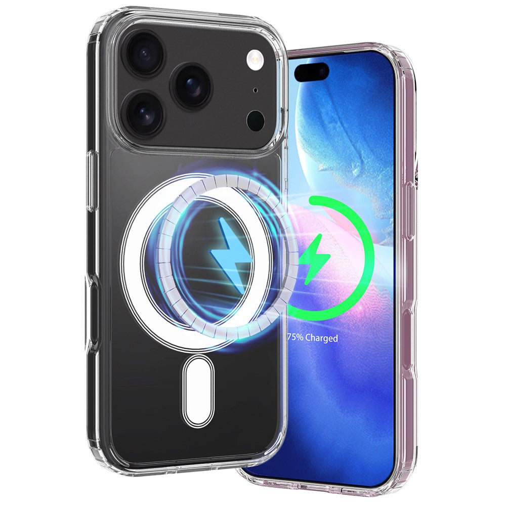 For iPhone 17 Pro Clear Phone Case Compatible with MagSafe TPU+Acrylic Back Cover