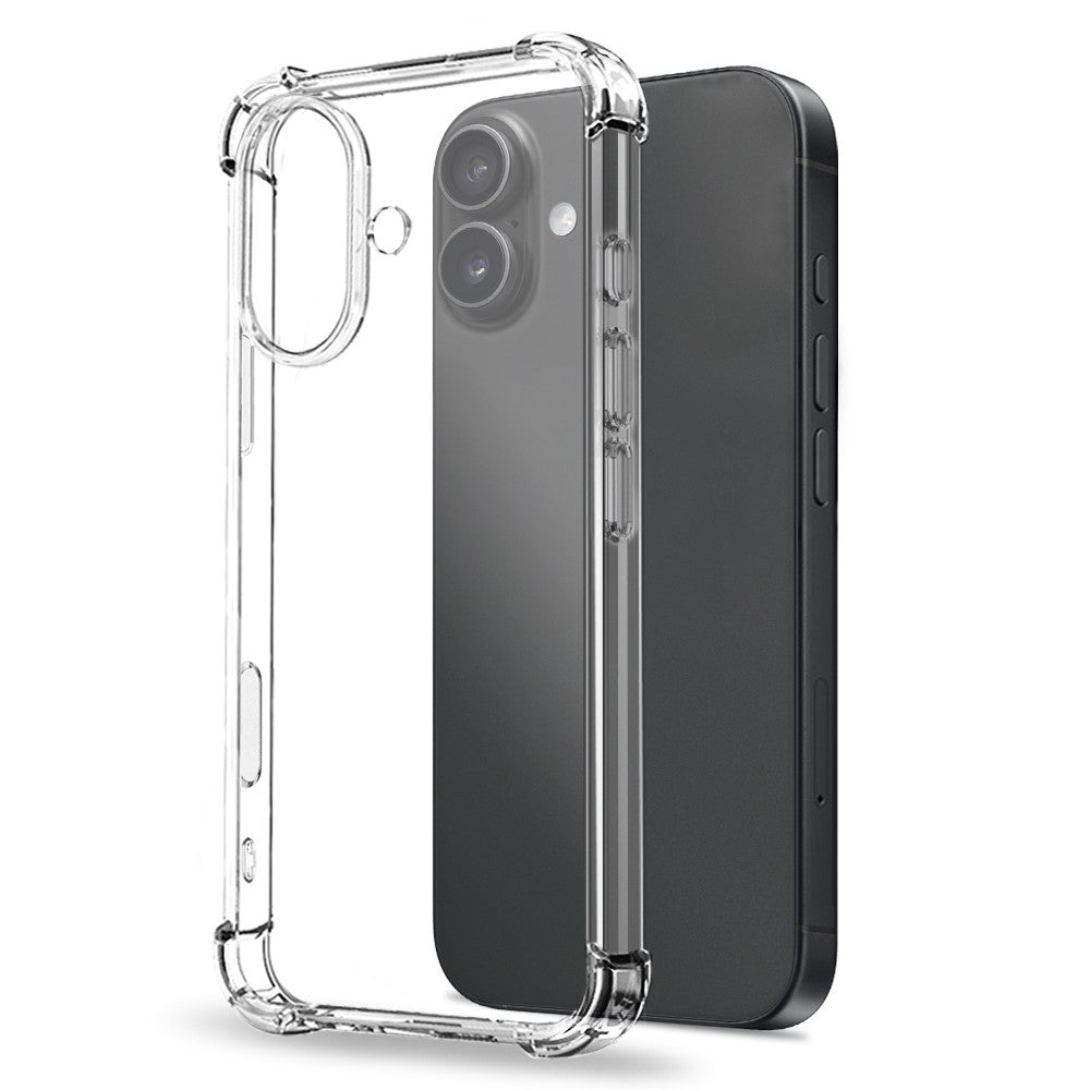 NORTHJO For iPhone 17 Case Shockproof TPU Clear Phone Cover with Tempered Glass and Camera Lens Film